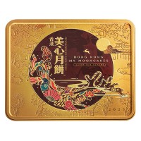 【顺丰京东随机快递】香港美心双黄白莲蓉4枚/盒（新疆、西藏、内蒙不接单）甘肃，黑龙江，吉林，辽宁，宁夏，青海加20元/箱